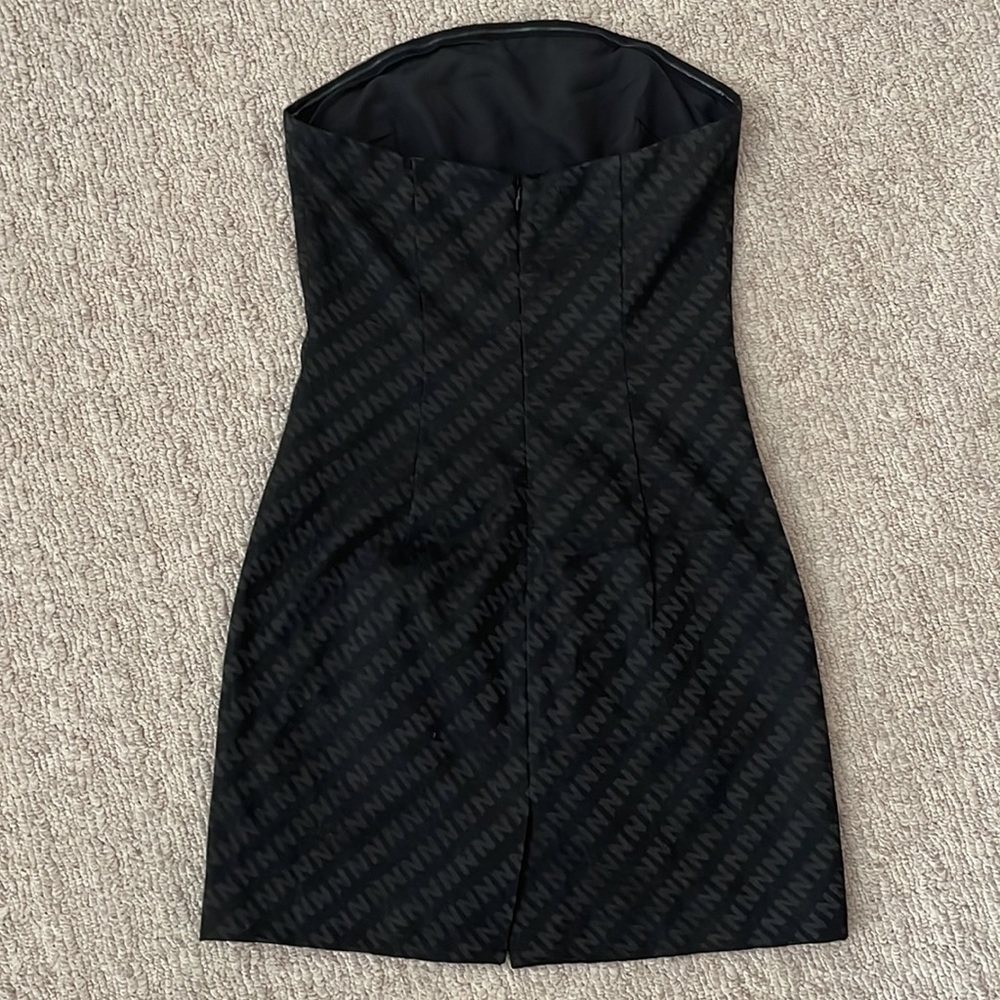 Nakedvice Neva Black Monogrammed Strapless Mini Tube Dress size XS - Picture 6 of 10